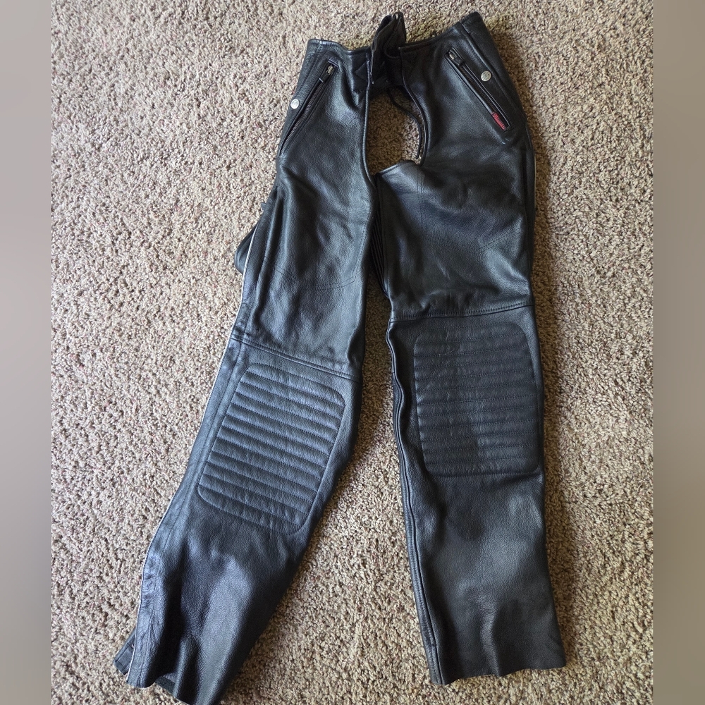 Black Leather Motorcycle Pants